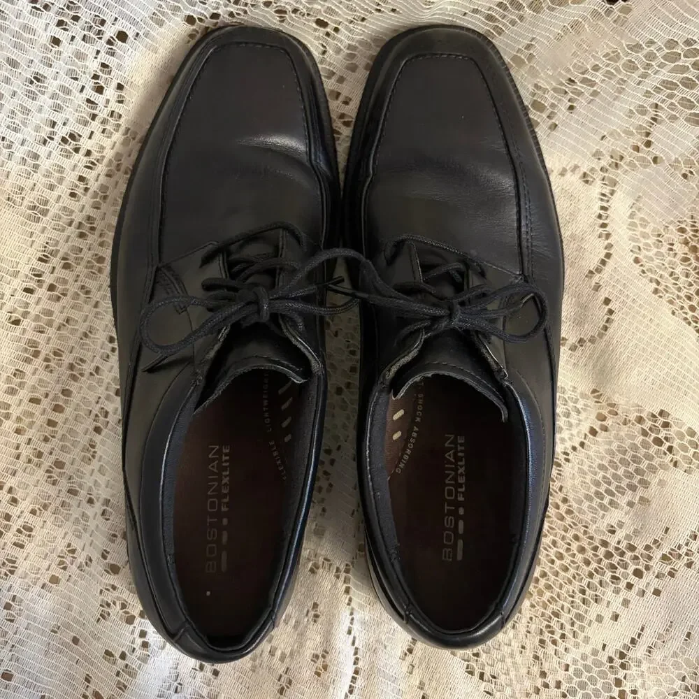 Bostonian Flexlite Men's US 8 M Black Leather Derby Shoes